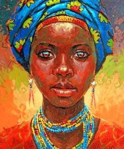Black African Woman Portrait paint by numbers