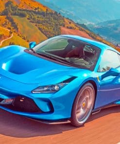Blue Ferrari paint by numbers