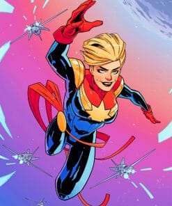 Captain Marvel paint By Numbers