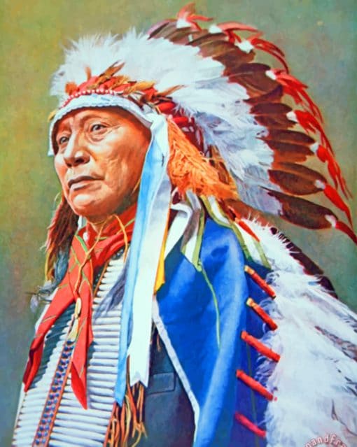 Chief Native American paint by numbers