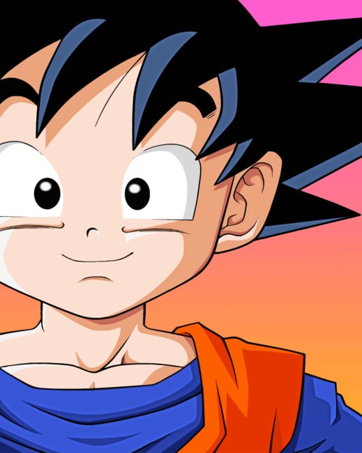 Close Up Goku paint By Numbers