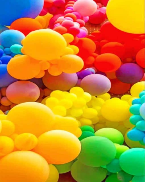 Colorful Ballons paint by numbers