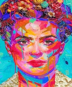 Colorful Frida Kahlo paint by numbers