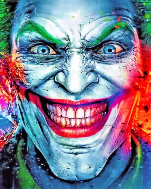 Cool Joker Face paint by numbers