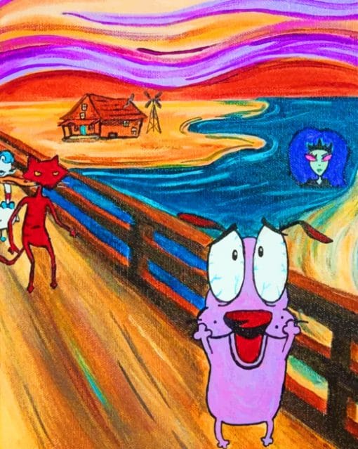 The Cowardly Dog paint By numbers