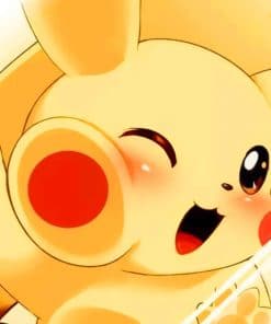 Cute Pikatchu paint by numbers