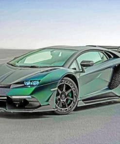 Green Lamborghini paint By Numbers
