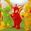 Green Yellow And Red Teletubbies paint by numbers