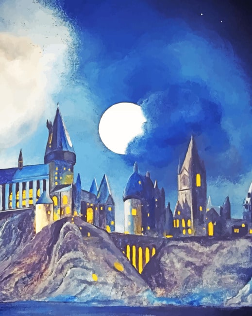 Hogwarts Castle Harry Potter Paint By Numbers - PBN Canvas