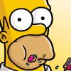 Homer Simpson Eating paint by numbers