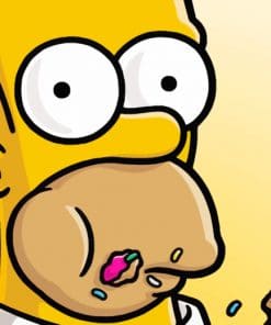 Homer Simpson Eating paint by numbers