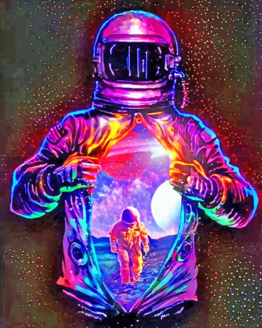Illustration Astronaut paint by numbers