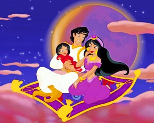 Jasmine And Aalaedin Family paint by numbers