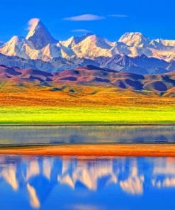 Kazakhstan Landscape paint by numbers