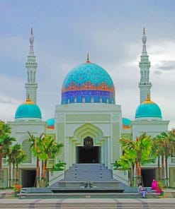 Masjid Al Bukhary In Malaysia paint by numbers