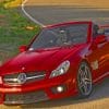 Red Mercedes E Class Conertible Paint by numbers