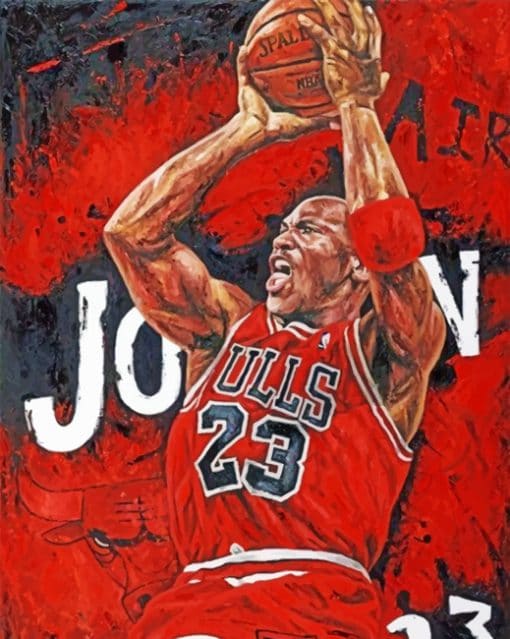 Michael Jordan Player - Basketball Paint By Numbers - Modern Paint by ...