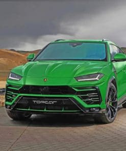 Military Green Lamborghini Urus paint by numbers