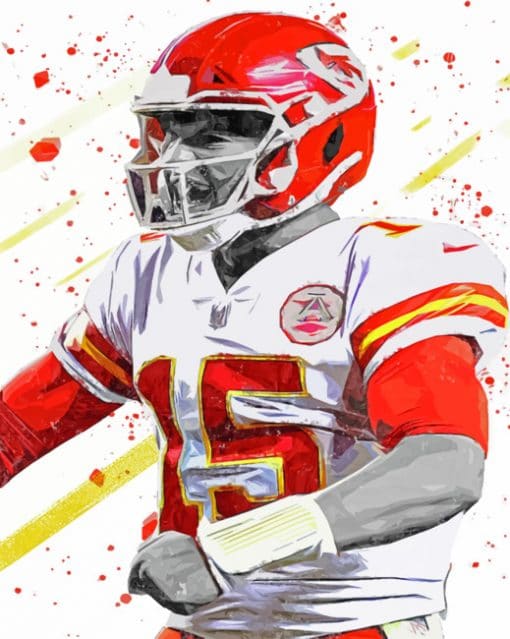 Patrick Mahomes paint by numbers