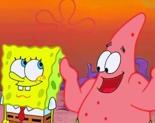 Patrick And Sponge Bob paint by numbers