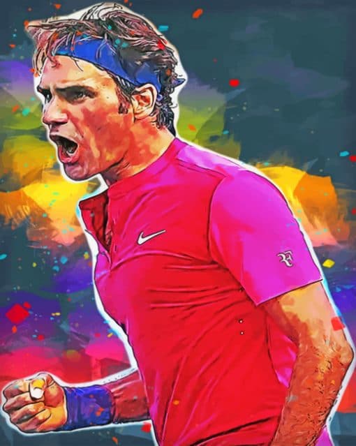 Roger Federer Art paint by numbers