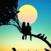 Silhouette Couple paint By Numbers