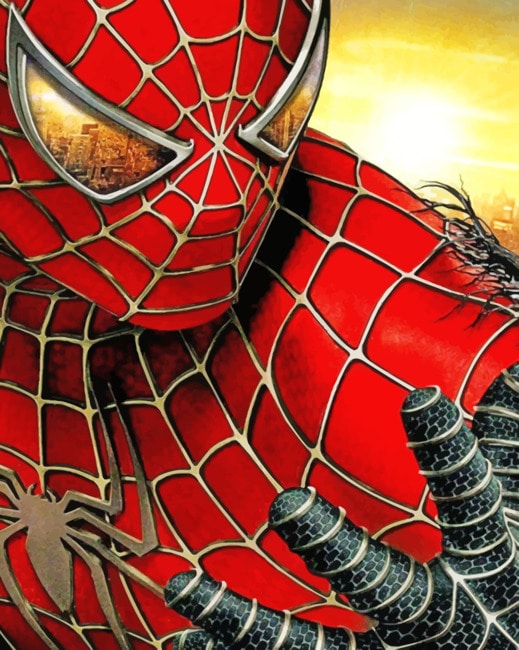 Close Up Spider Man paint By Numbers