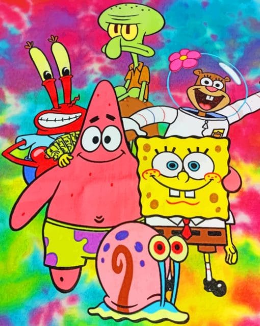 Spongebob Characters paint by numbers