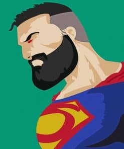 Super Man paint By Numbers
