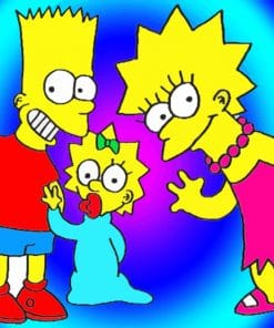 The Simpsons Family paint by numbers