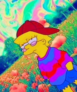 Trippy Lisa Simpson paint by numbers
