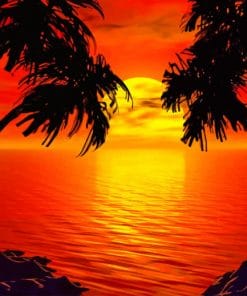 Tropical Sunset paint by numbers
