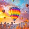 Turkey Hot Air Balloons paint by numbers