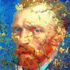 Van Gogh With Face With Flowers paint by numbers