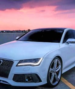 White Audi paint By Numbers