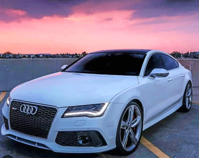 White Audi paint By Numbers