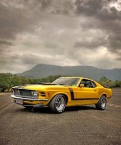 Yellow Ford Mustang Paint by numbers