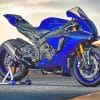 Blue Motorcycle paint by numbers