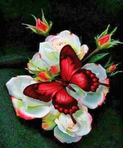 Butterfly On Flower paint By Numbers