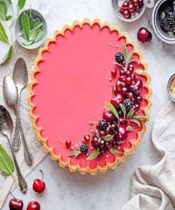 Cherry Dessert paint By numbers