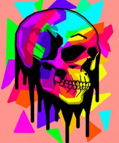 Colorful Skull paint By Numbers