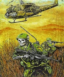 Military Skulls paint by numbers