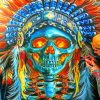 Skull Native American paint By Numbers