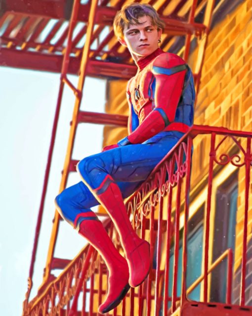 Tom Holland Spider Costume paint By Numbers