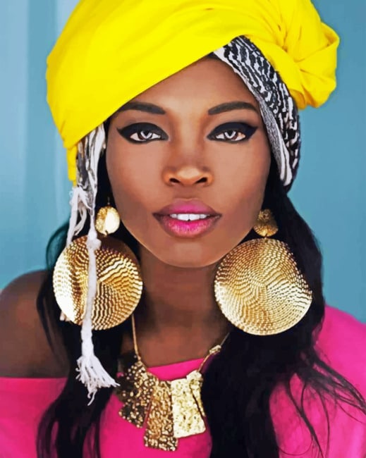 African Beauty paint by Numbers