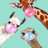 Animals With Bubble Gum paint By Numbers