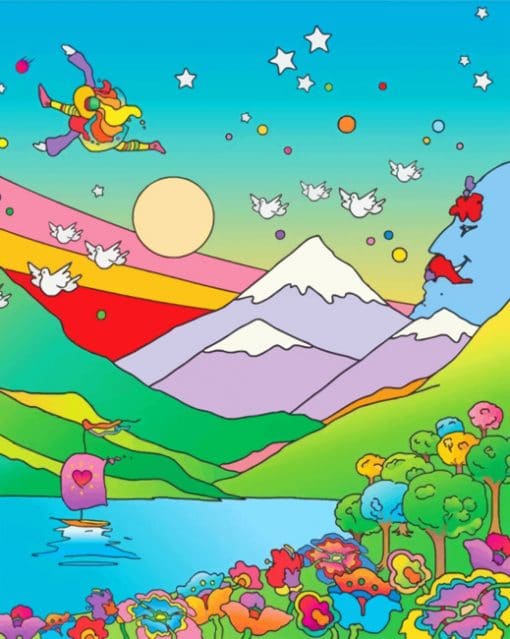 Psychedelic Peter Max paint by Numbers