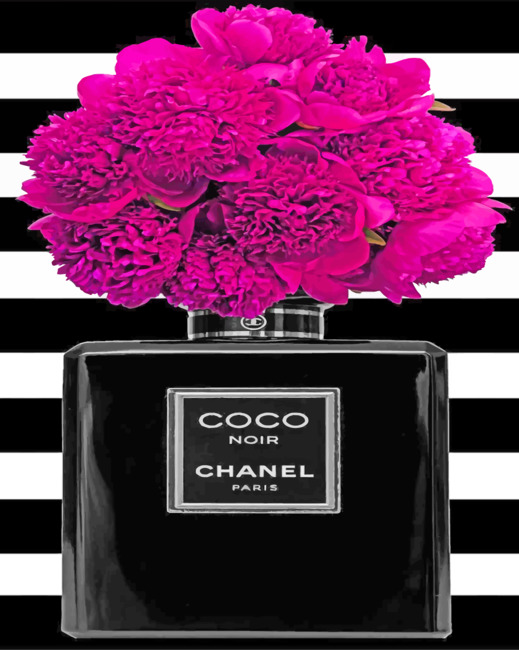 Black Chanel Perfume paint By Numbers
