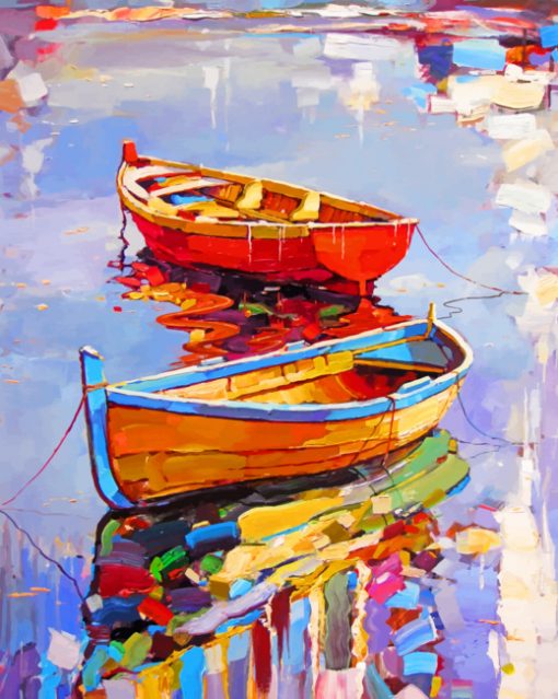 Boats Abstract paint by Numbers
