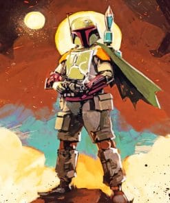 Boba Fett Star Wars paint by numbers